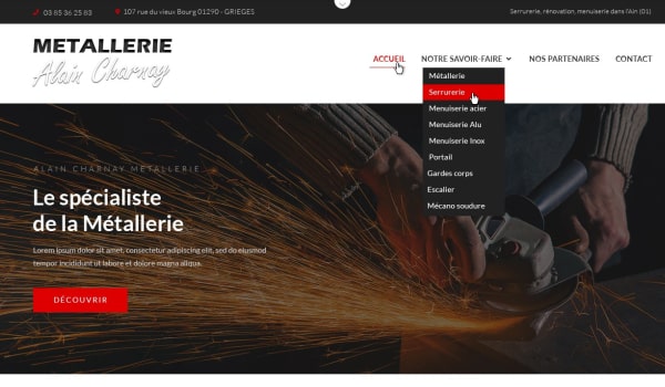 Charnay metallerie - Realisation Serco Point Web